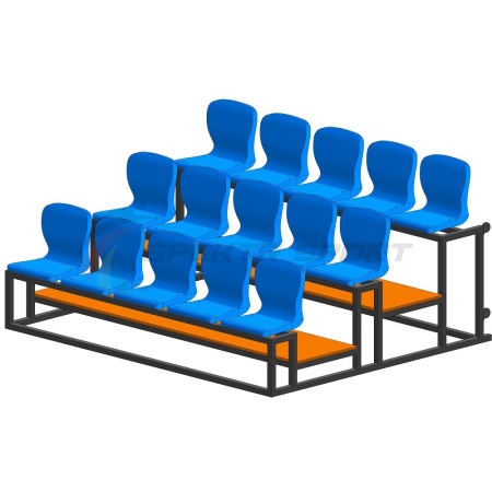 Купить Трибуна мобильная 3 ряда сиденья пластиковые на 15 мест в Южно-Сухокумске 